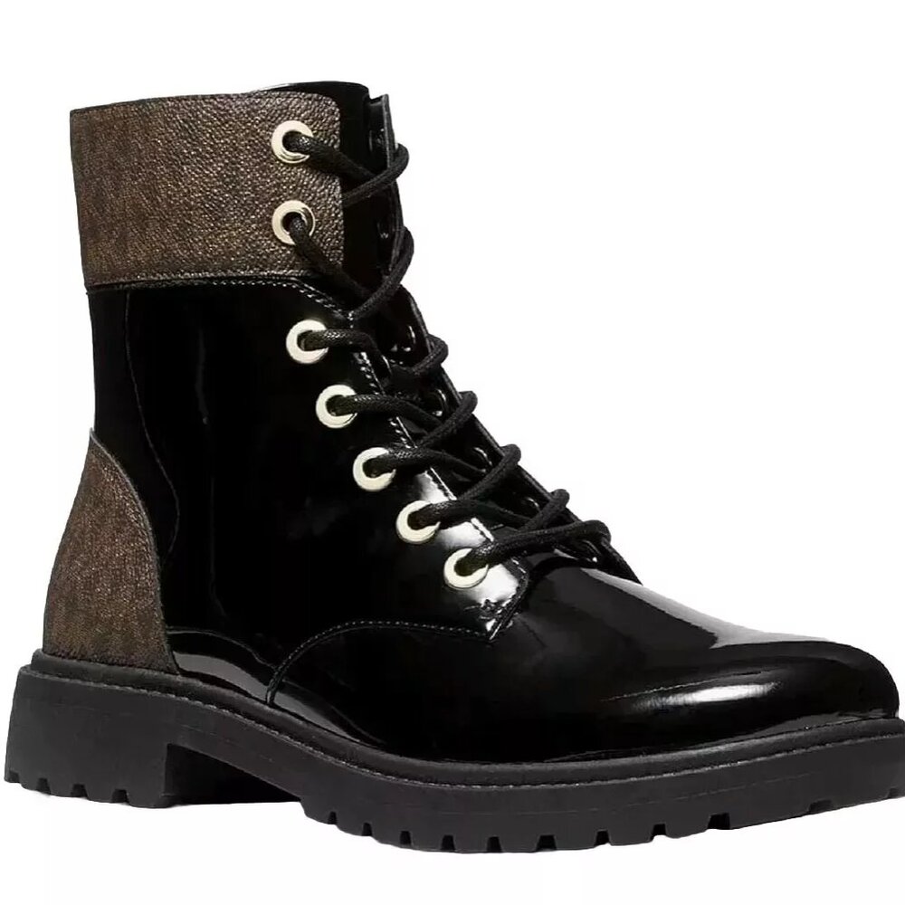 Michael Kors Women's Alistair Bootie Lace Up Combat Boots 9